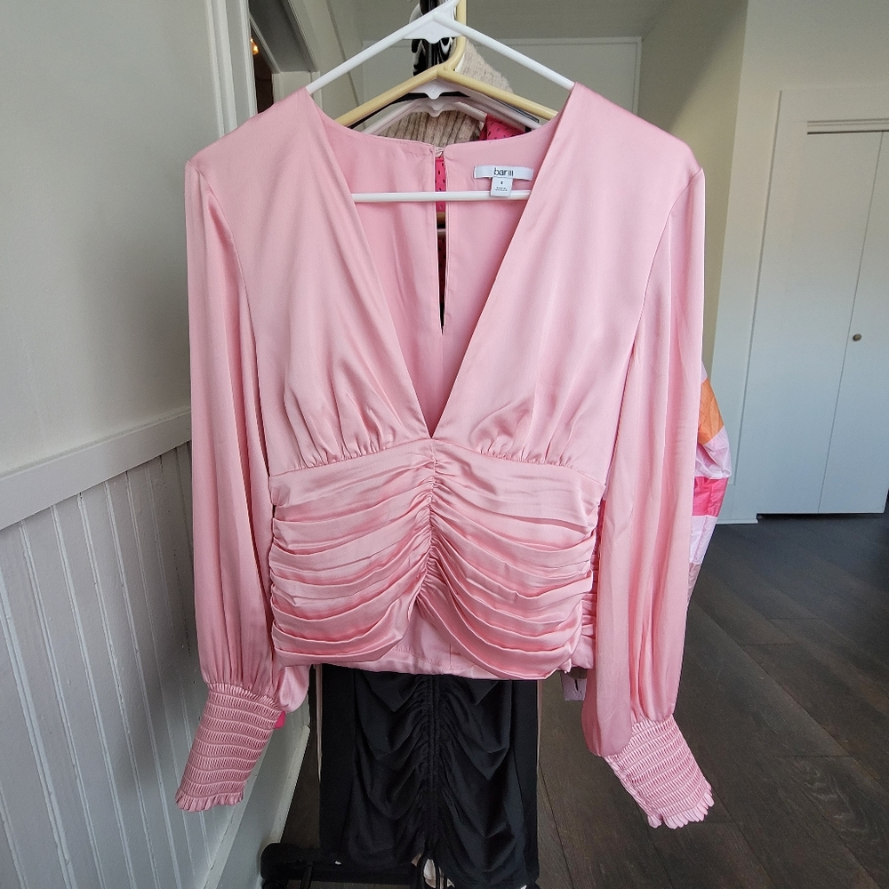Bar III Silky Pink Blouse